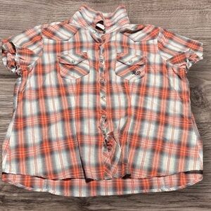Harley Davidson women’s Plaid Button-Up Shirt